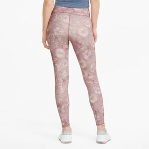 NWT Puma Pink Floral High-Waisted Full-Length Leggings, Moisture-Wicking, Size M
